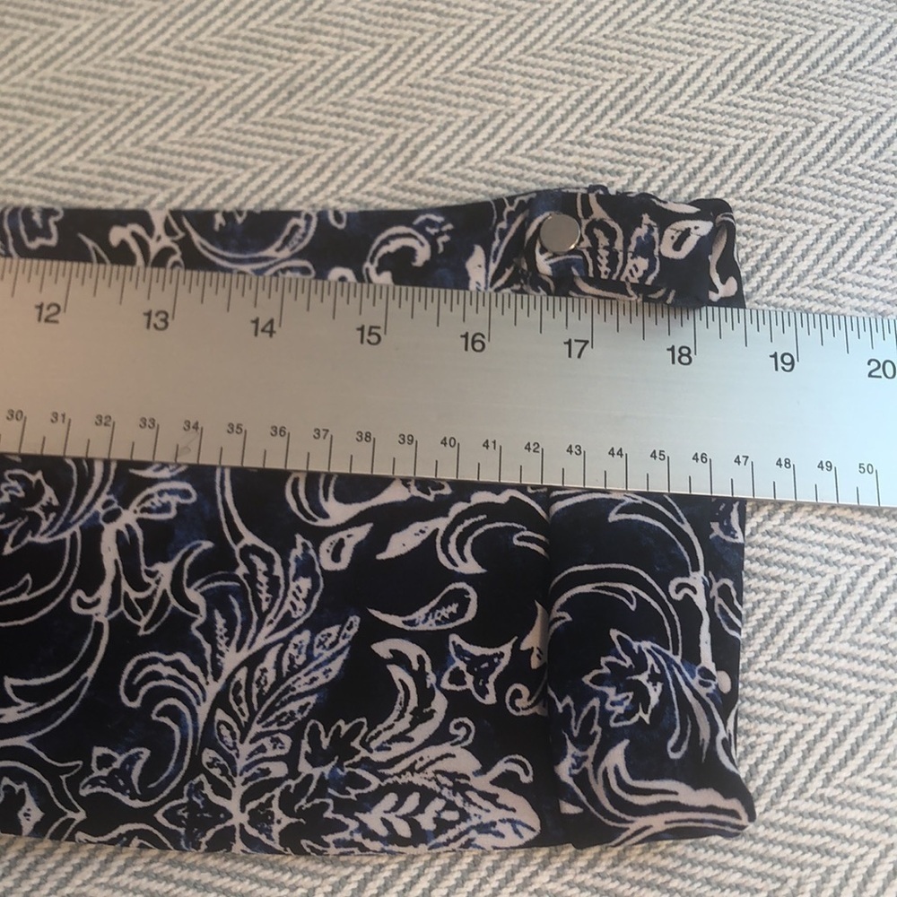WHITE HOUSE BLACK MARKET TUNIC/DRESS XL Pit to Pit 22 1/2" Blues Blacks Preworn - Picture 12 of 15
